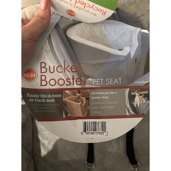 NWT K&H Bucket Booster Pet Dog Car Seat - Large in Gray - Picture 3 of 7